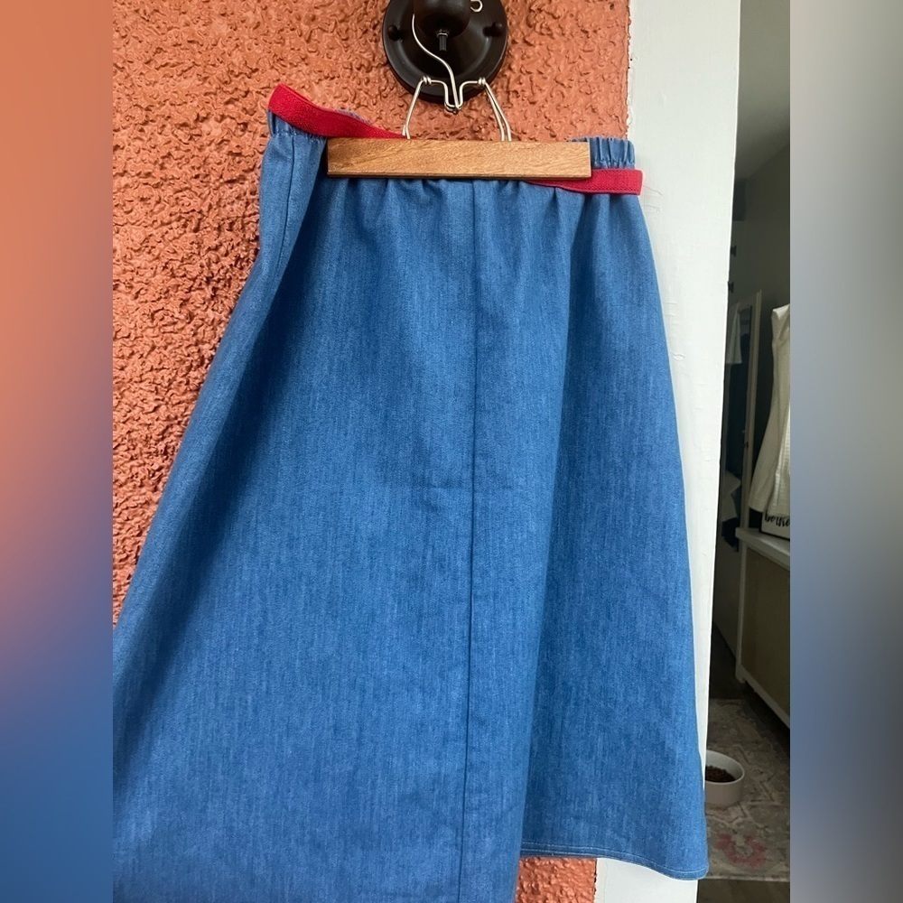 Women’s Vintage Sears Sutter Place Denim A-Line Skirt Vintage Size 14 - Picture 2 of 8